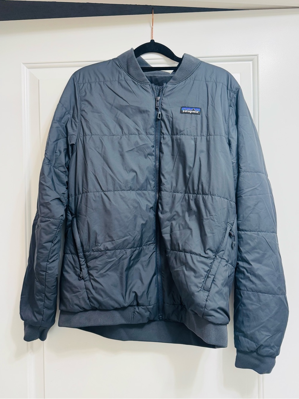 Patagonia Women’s Zemer Bomber Jacket Gray Size Large GUC - Picture 2 of 9